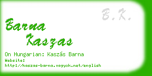 barna kaszas business card